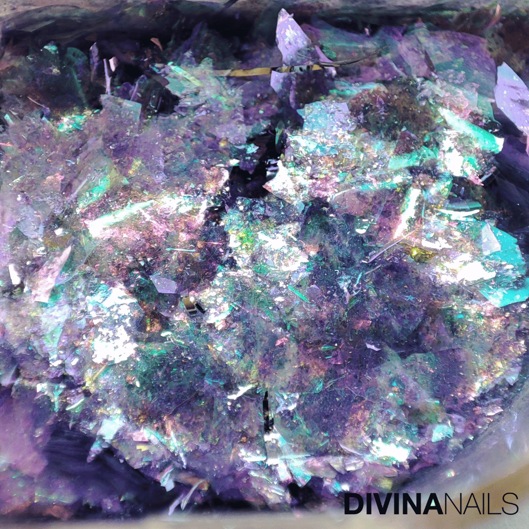 DIAMOND HOLO - ART ATTACK - Set 12 Polvere Glitter brillantini per gel unghie Nail Art 2g - Divina Nails