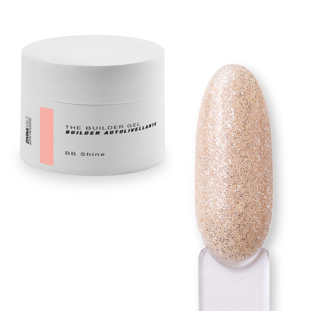 THE BUILDER GEL SPECIAL SHINE EDITION - BB SHINE (Strong Glitter Effect) - Builder gel glitterato autolivellante bifasico media densità 50ml