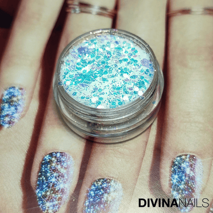 HOLO FLAKES - BOREALE - Polvere Glitter brillantini per gel unghie Nail Art 2g - Divina Nails