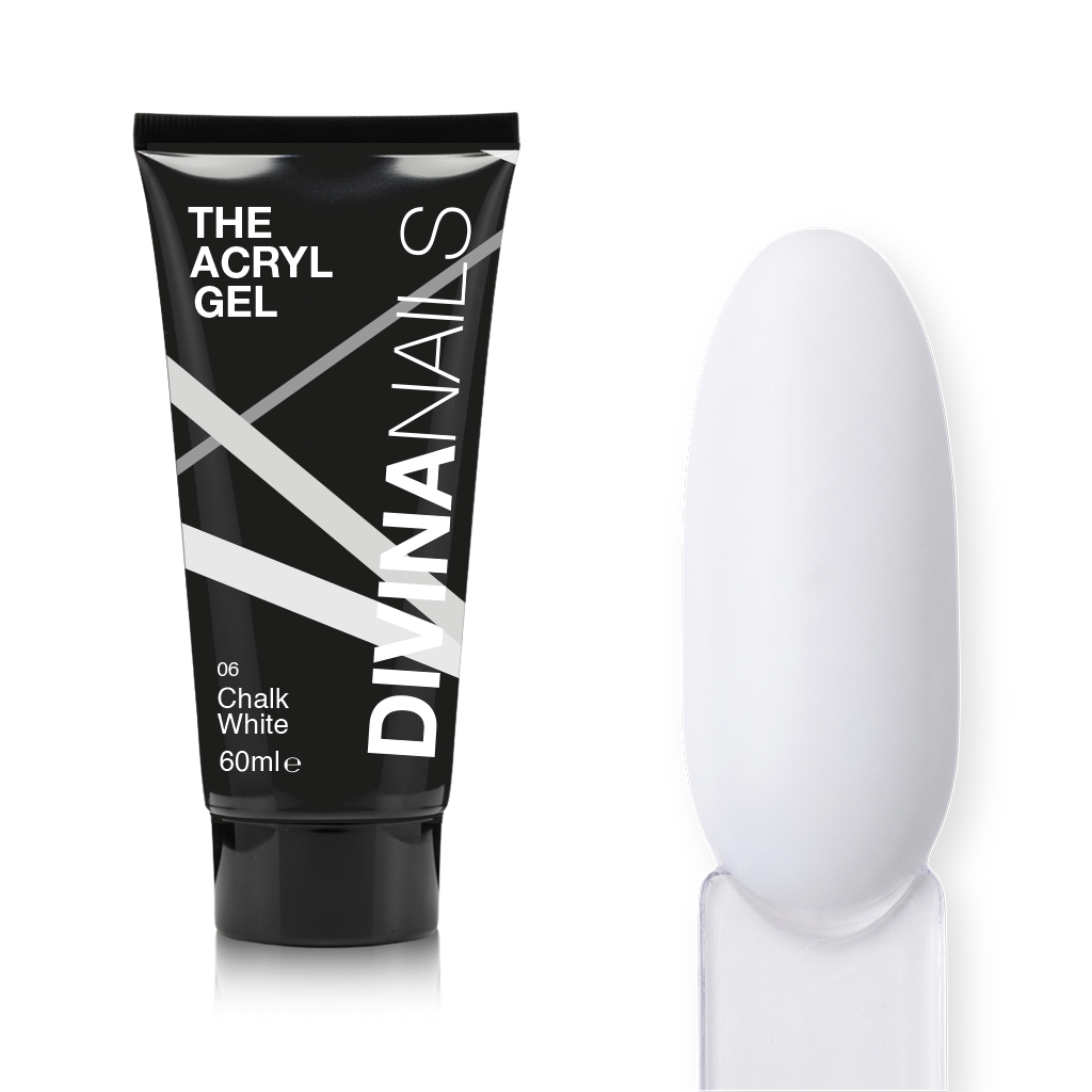 THE ACRYL GEL - CHALK WHITE - Acrygel Bianco Gesso professionale per ricostruzione unghie da 60ml