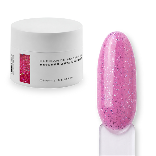 ELEGANCE MASTER GEL - CHERRY SPARKLE - Builder gel costruttore autolivellante bifasico media densità 30ml