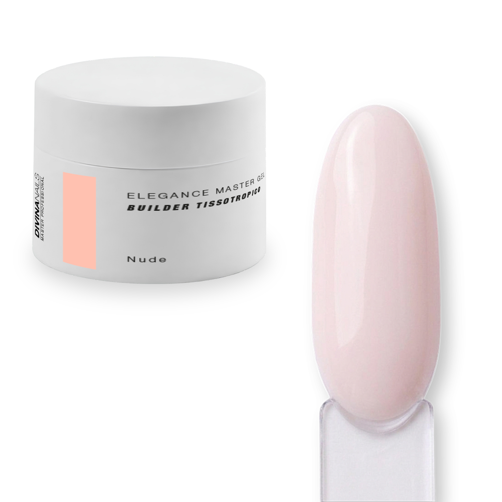 ELEGANCE MASTER GEL - NUDE - Builder gel costruttore tissotropico trifasico professionale per ricostruzione unghie 30ml