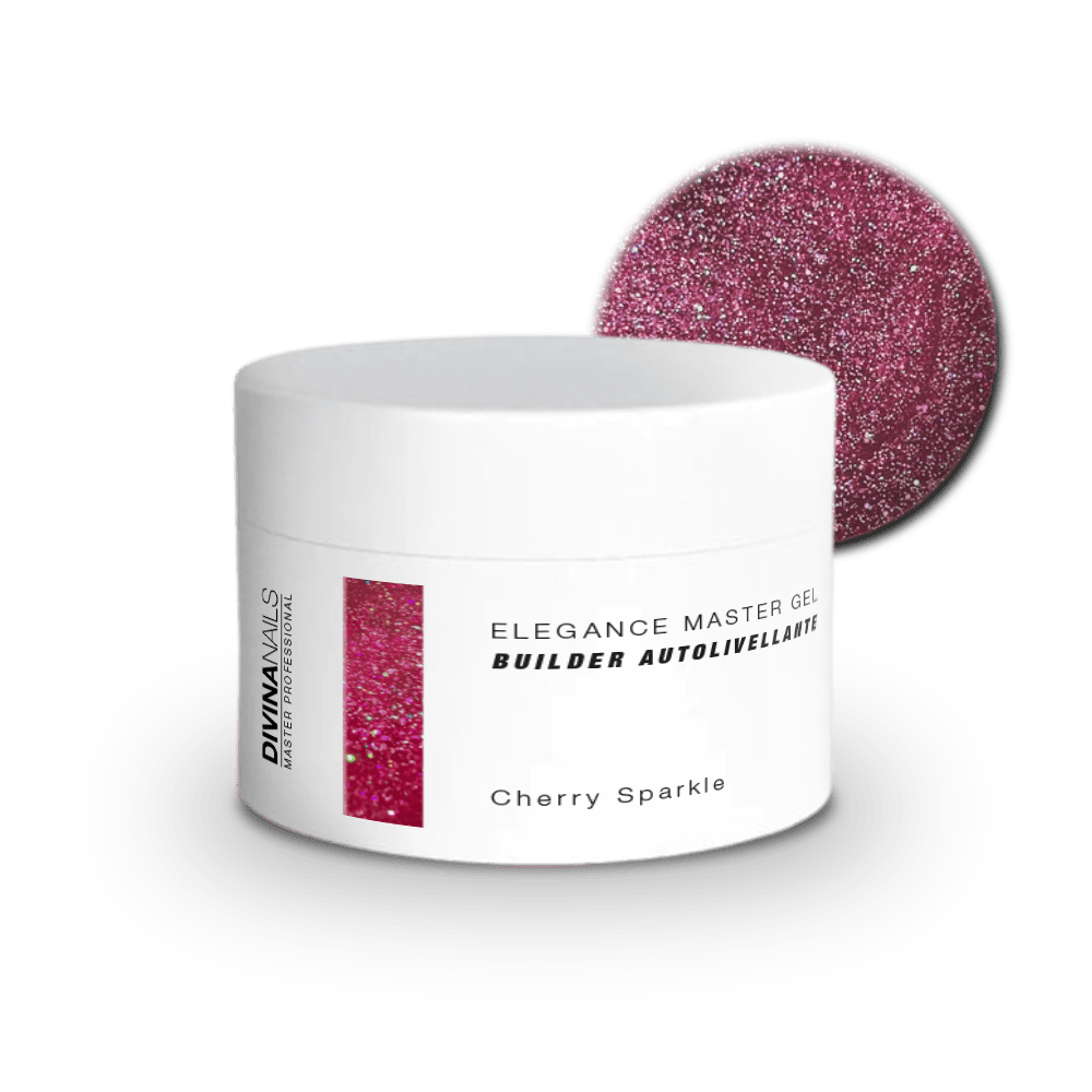 ELEGANCE MASTER GEL - CHERRY SPARKLE - Builder gel costruttore autolivellante bifasico media densità 30ml