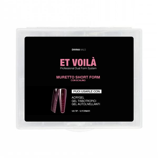 ET VOILÀ - MURETTO SHORT FORM CON SCALINO MANDORLA RUSSA - 120 Professional Dual Form System