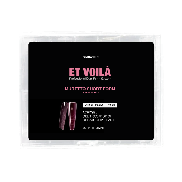 ET VOILÀ - MURETTO SHORT FORM CON SCALINO MANDORLA RUSSA - 120 Professional Dual Form System