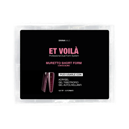 ET VOILÀ - MURETTO SHORT FORM CON SCALINO MANDORLA RUSSA - 120 Professional Dual Form System
