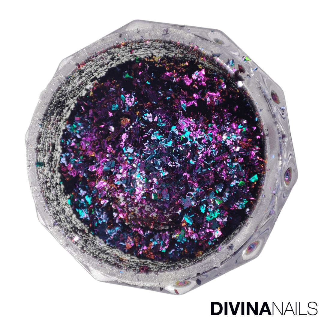 HOLO AURORA - ALAMY - Polvere Glitter brillantini per gel unghie Nail Art 2g - Divina Nails