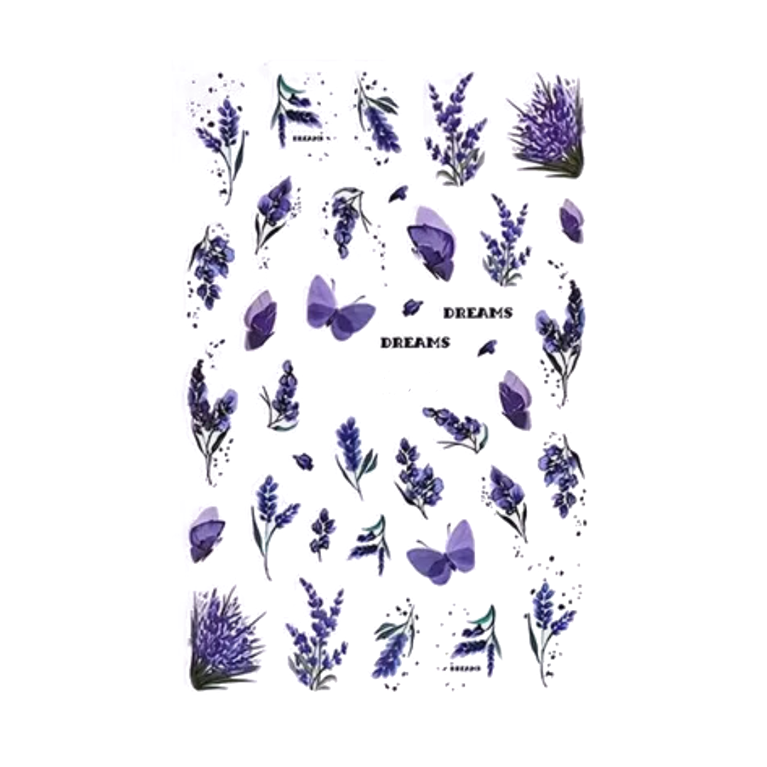 STICKERS - LAVANDA - Stickers decorazioni unghie per nail art per la primavera