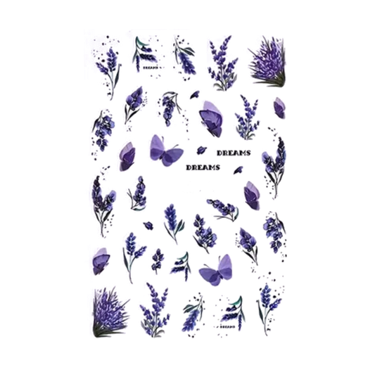 STICKERS - LAVANDA - Stickers decorazioni unghie per nail art per la primavera