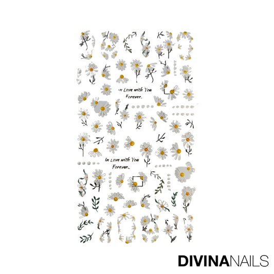 STICKERS - MARGHERITA - Stickers decorazioni adesivi unghie per nail art per la primavera