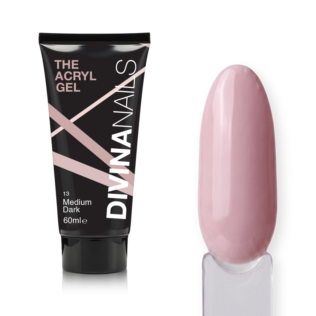 THE ACRYL GEL - MEDIUM DARK - Acrygel Nude Medium Dark professionale per ricostruzione unghie da 60ml