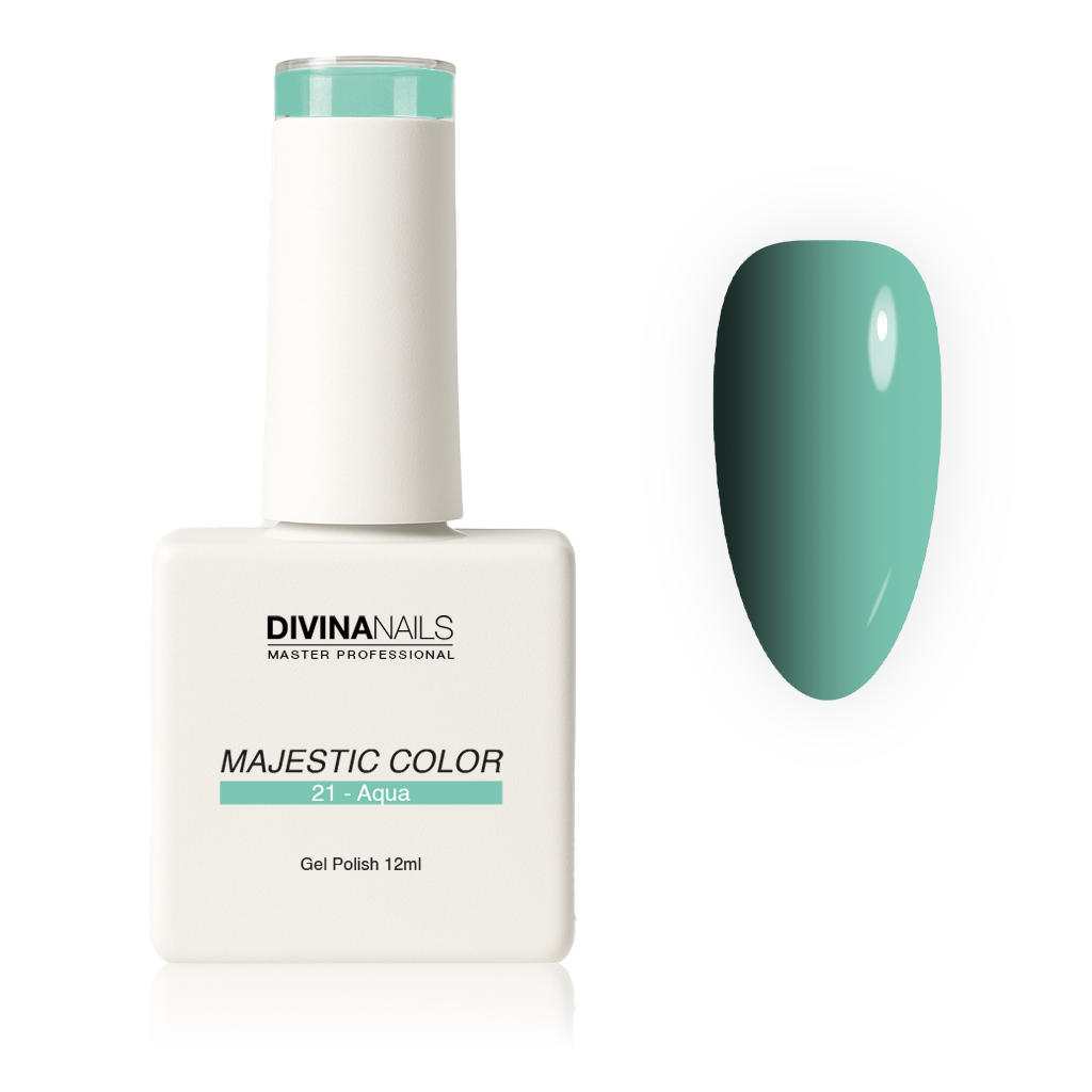 MAJESTIC COLOR - 21 AQUA - Semipermanente per unghie da 12ml