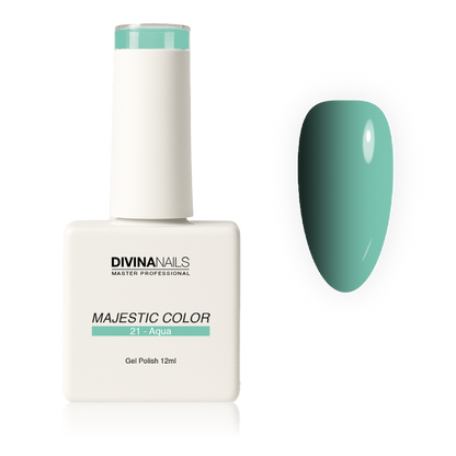 MAJESTIC COLOR - 21 AQUA - Semipermanente per unghie da 12ml