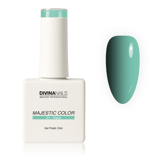 MAJESTIC COLOR - 21 AQUA - Semipermanente per unghie da 12ml