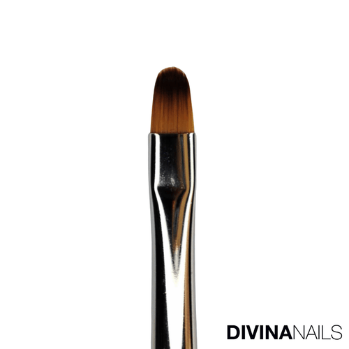 N66005N6 - N. 6 - Doppio pennello professionale per acrylgel ovale con spatola