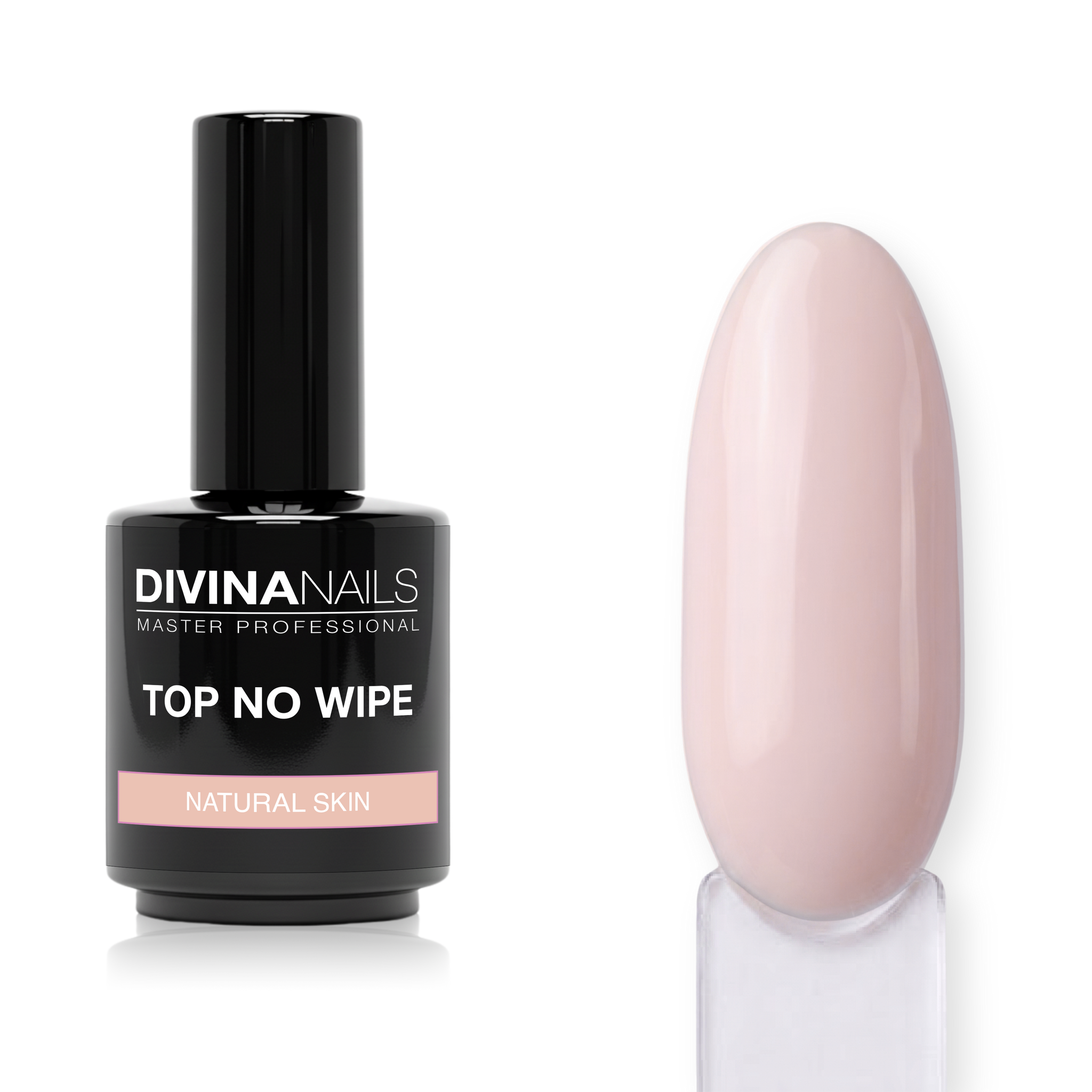 TOP NATURAL SKIN NO WIPE - Gel top coat antigiallo senza dispersione Nude Lattiginoso 15ml