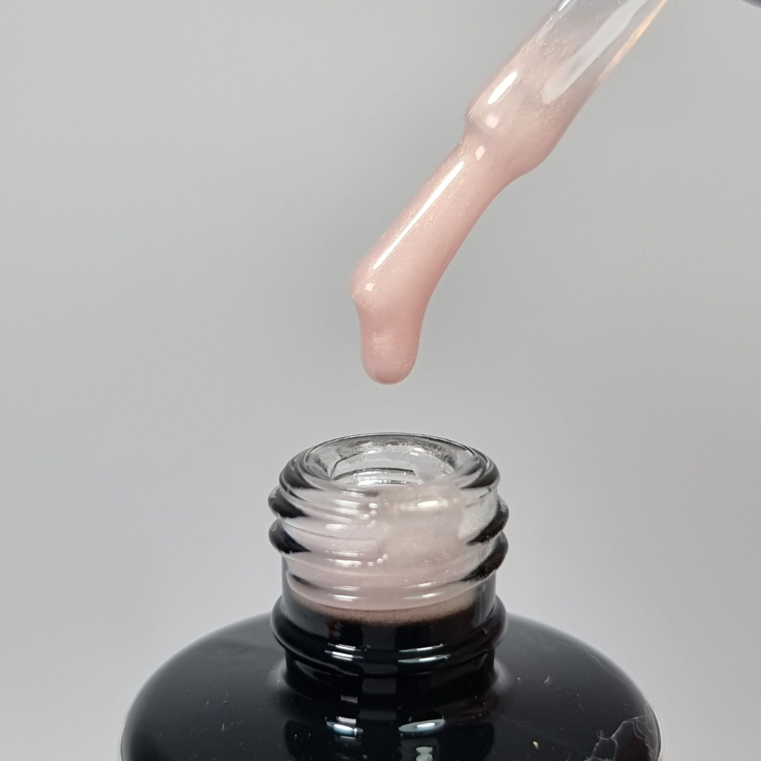 RUBBER PEARL BASE - NATURAL - Rubber base natural nude gel builder autolivellante per semipermanente rinforzato 15ml