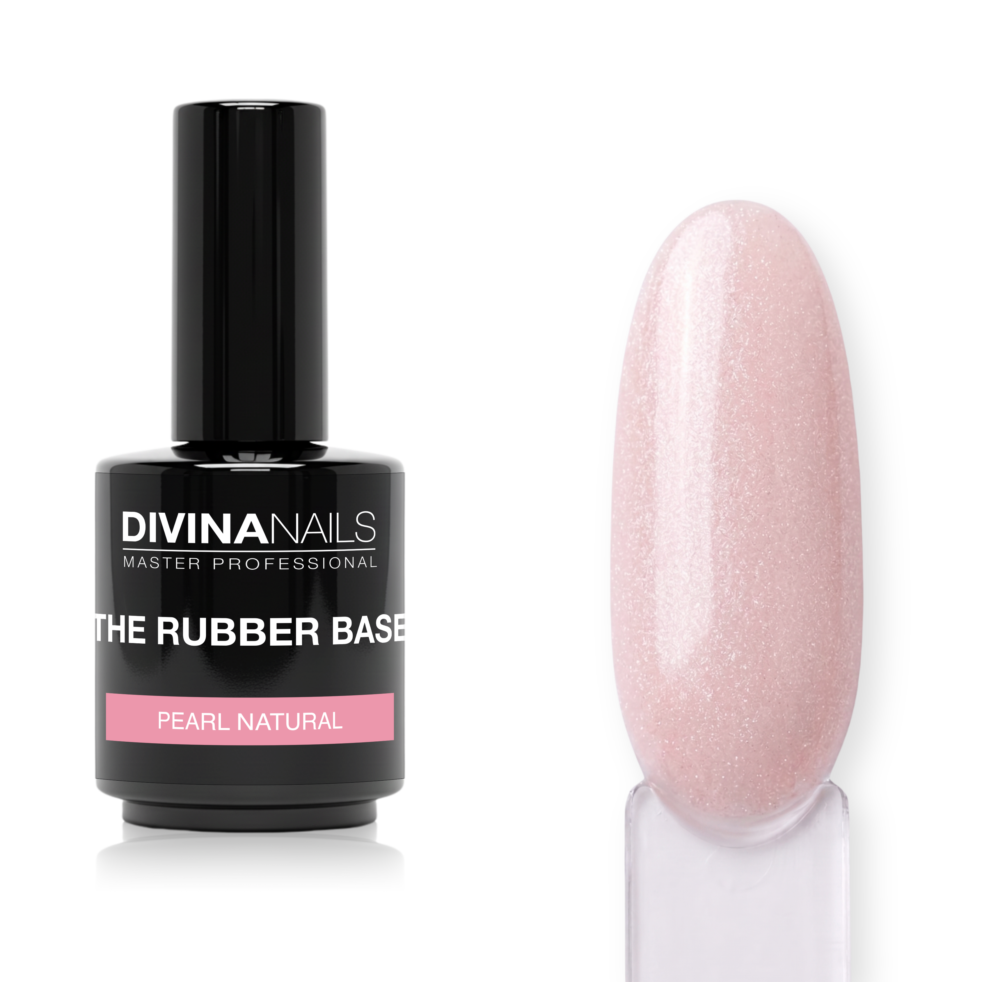RUBBER PEARL BASE - NATURAL - Rubber base natural nude gel builder autolivellante per semipermanente rinforzato 15ml
