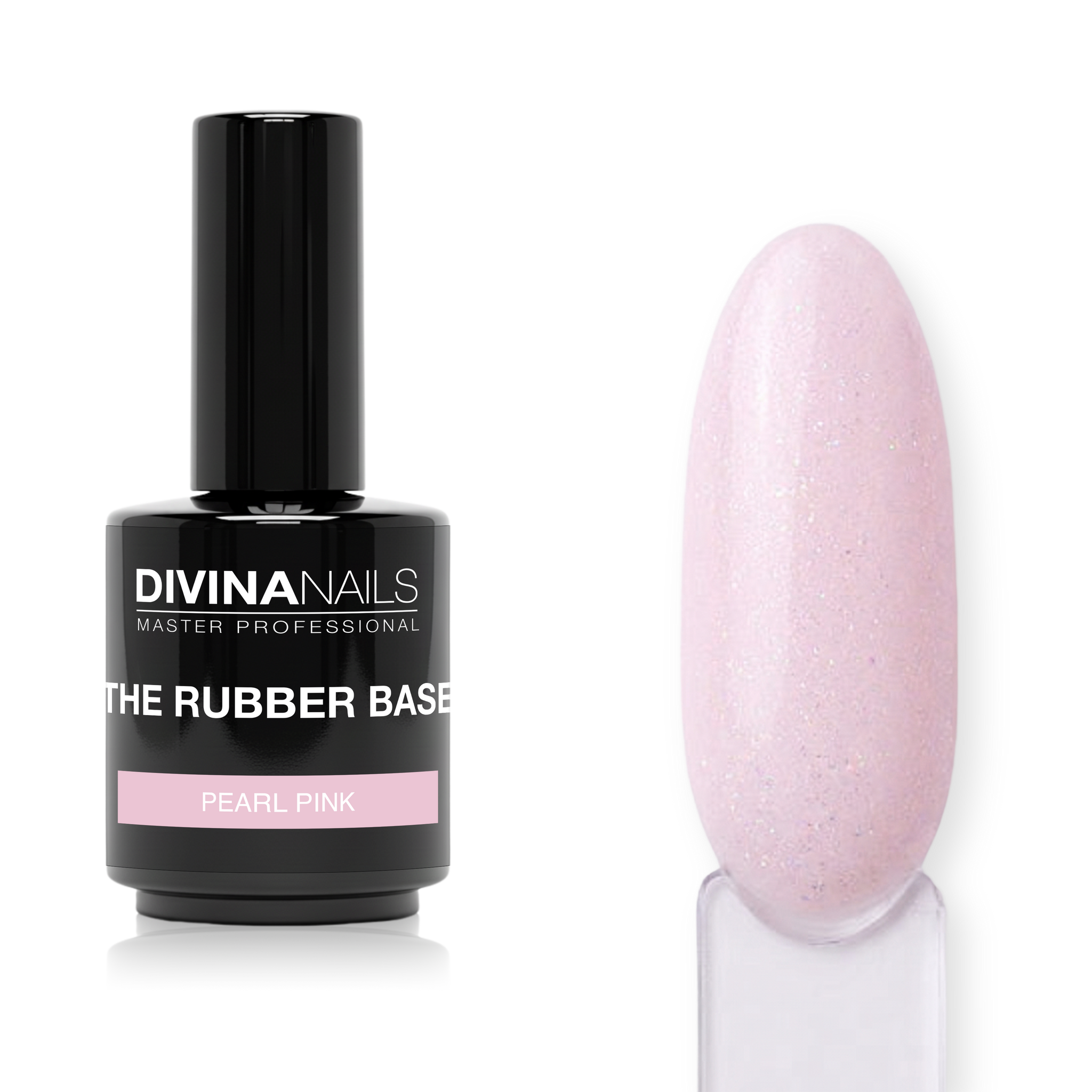 RUBBER PEARL BASE - PINK - Rubber base rosa gel builder autolivellante per semipermanente rinforzato 15ml
