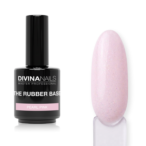 RUBBER PEARL BASE - PINK - Rubber base rosa gel builder autolivellante per semipermanente rinforzato 15ml