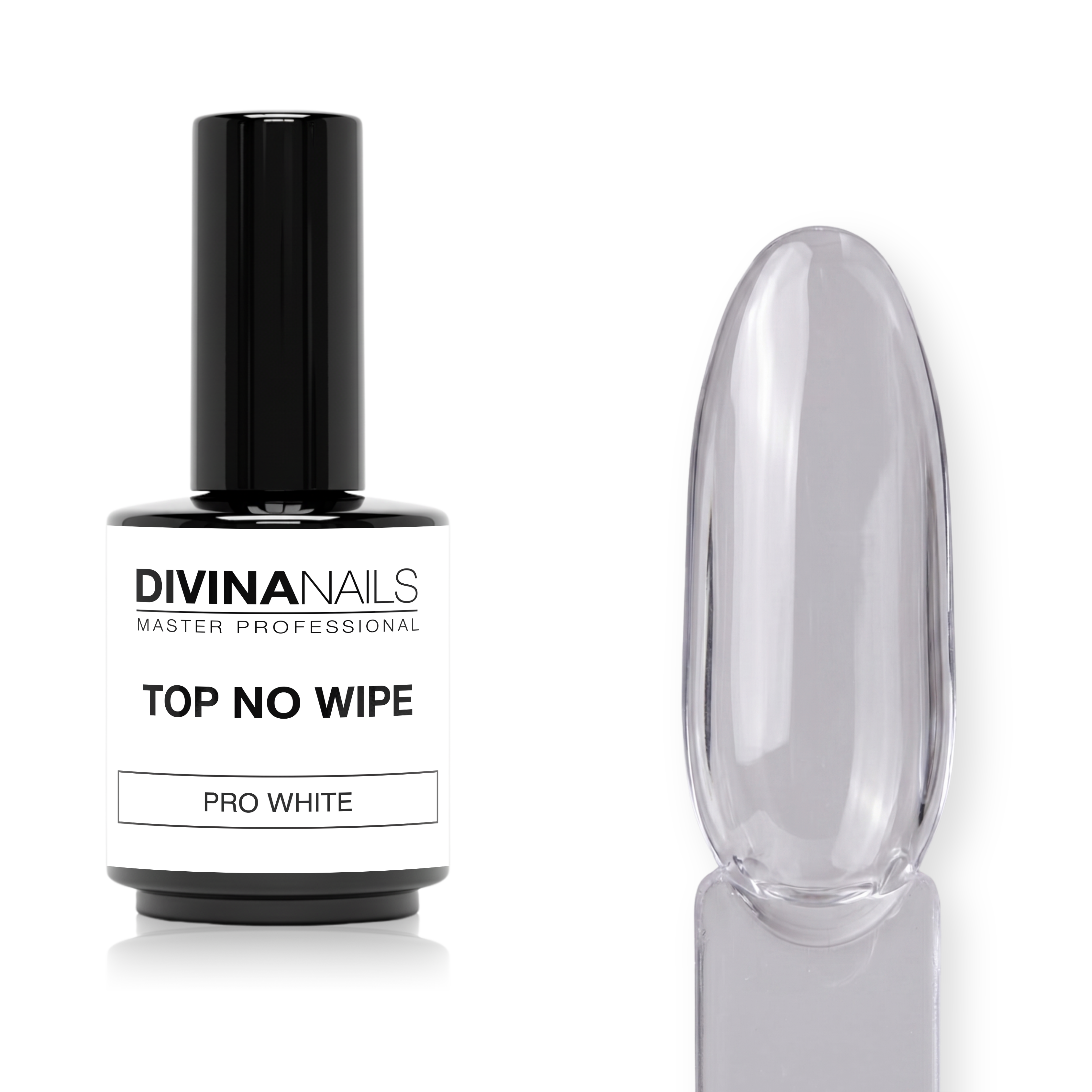 TOP NO WIPE - STAY GLOSSY PRO WHITE - Gel top coat antigiallo senza dispersione 8ml