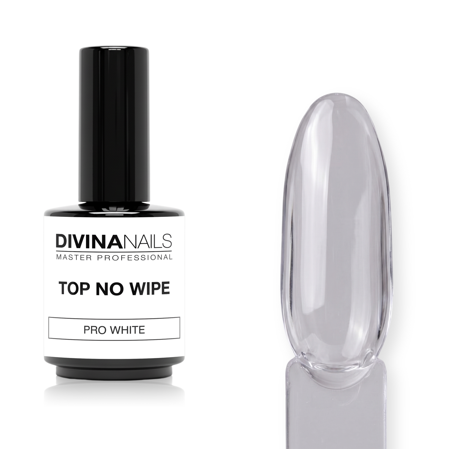 TOP NO WIPE - STAY GLOSSY PRO WHITE - Gel top coat antigiallo senza dispersione 8ml
