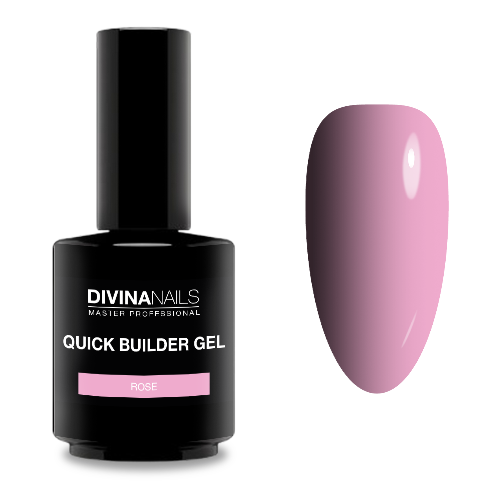 QUICK BUILDER GEL - ROSE - Builder in boccetta rosa gel costruttore autolivellante bifasico media densità 15ml