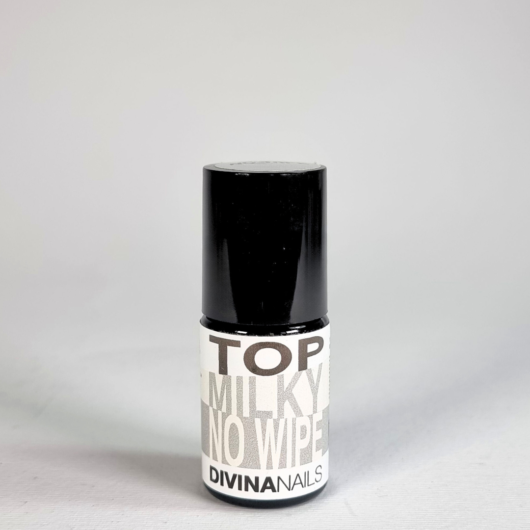 TOP MILKY NO WIPE - Gel top coat antigiallo senza dispersione Bianco Latte 8ml