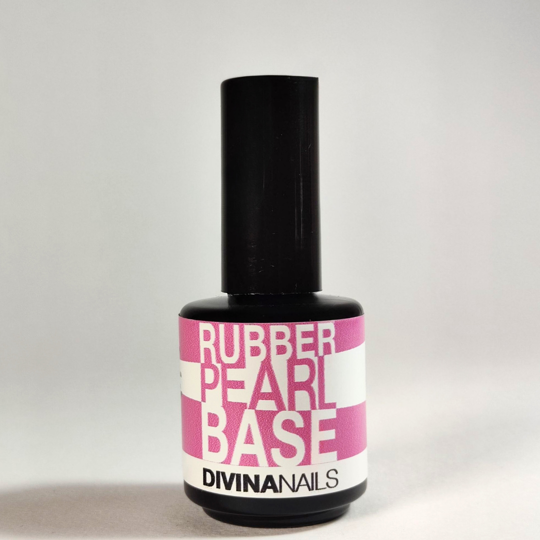 RUBBER PEARL BASE - PINK - Rubber base rosa gel builder autolivellante per semipermanente rinforzato 15ml