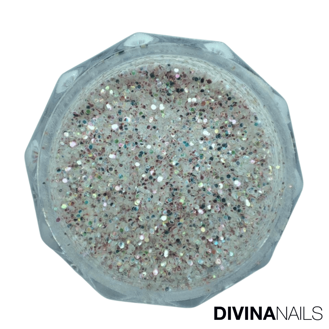 HOLO AURORA - SILVER STAR - Polvere Glitter brillantini per gel unghie Nail Art 2g