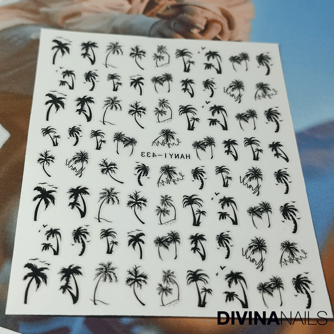 TROPICAL PALMS - Stickers decorazioni unghie per nail art - Divina Nails