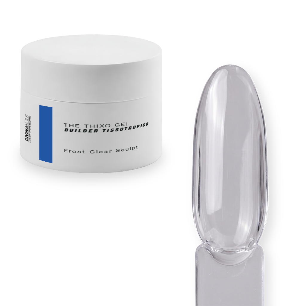 THE THIXO GEL - FROST CLEAR SCULPT - Builder gel costruttore tissotropico trifasico professionale per ricostruzione unghie da 50ml
