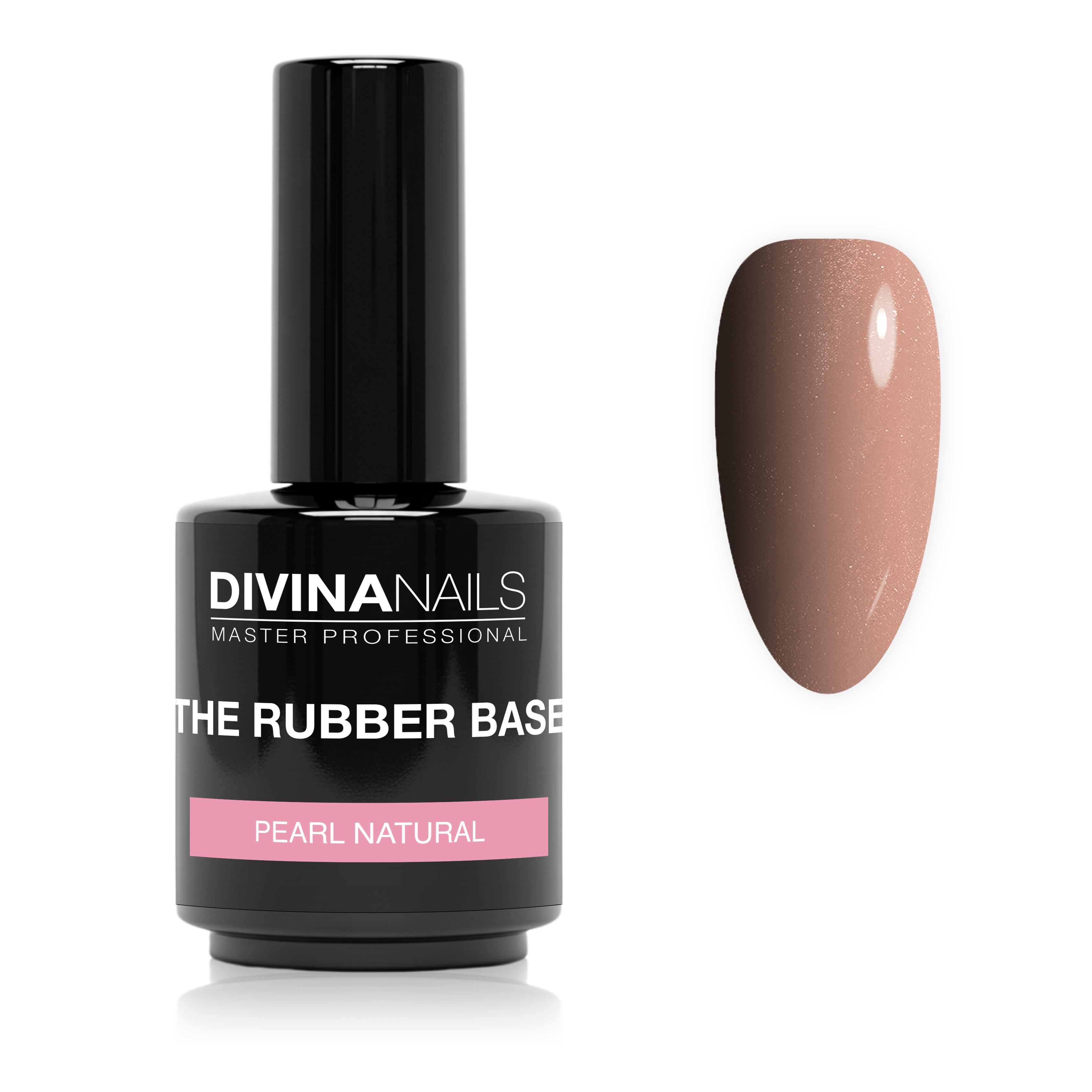 RUBBER PEARL BASE - NATURAL - Rubber base natural nude gel builder autolivellante per semipermanente rinforzato 15ml