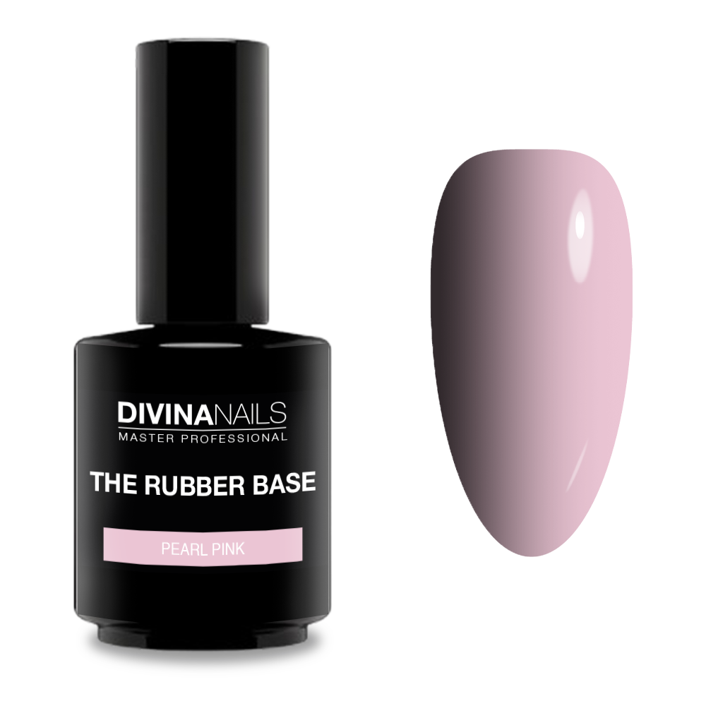 RUBBER PEARL BASE - PINK - Rubber base rosa gel builder autolivellante per semipermanente rinforzato 15ml