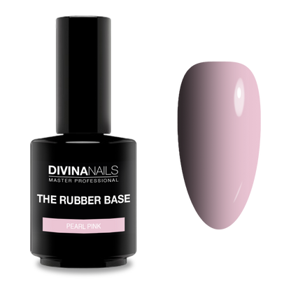 RUBBER PEARL BASE - PINK - Rubber base rosa gel builder autolivellante per semipermanente rinforzato 15ml