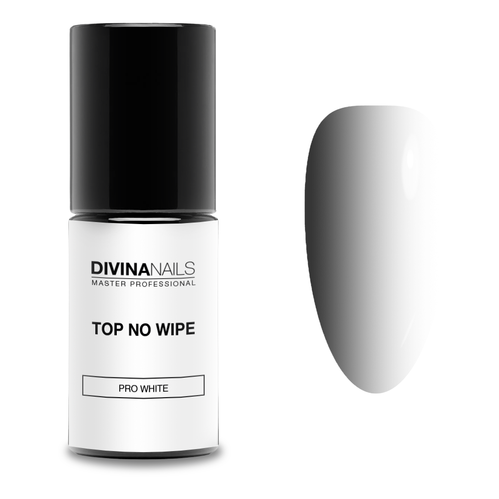 TOP NO WIPE - STAY GLOSSY PRO WHITE - Gel top coat antigiallo senza dispersione 8ml