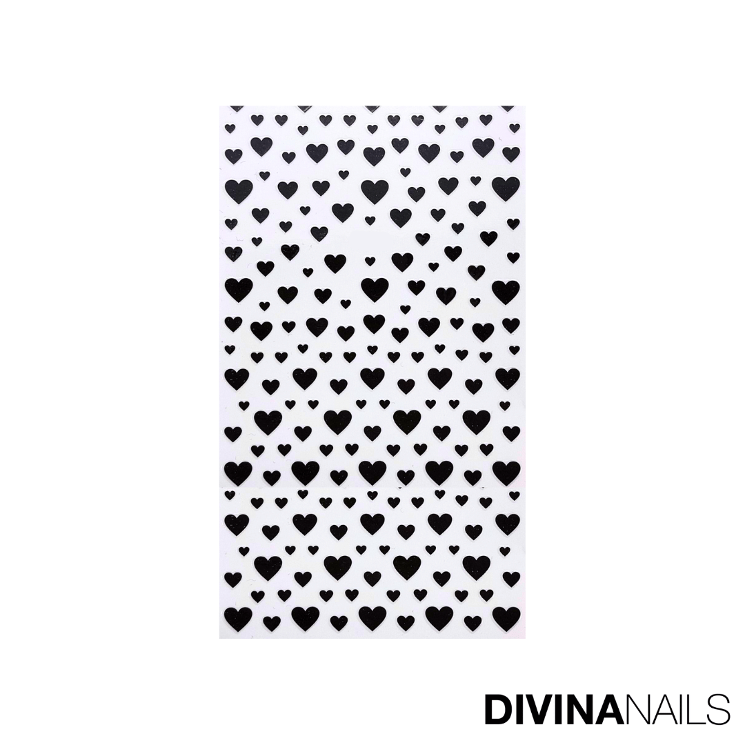 VALENTINE'S DAY - CUPIDO BLACK - 2X Stickers decorazioni unghie per nail art per San Valentino