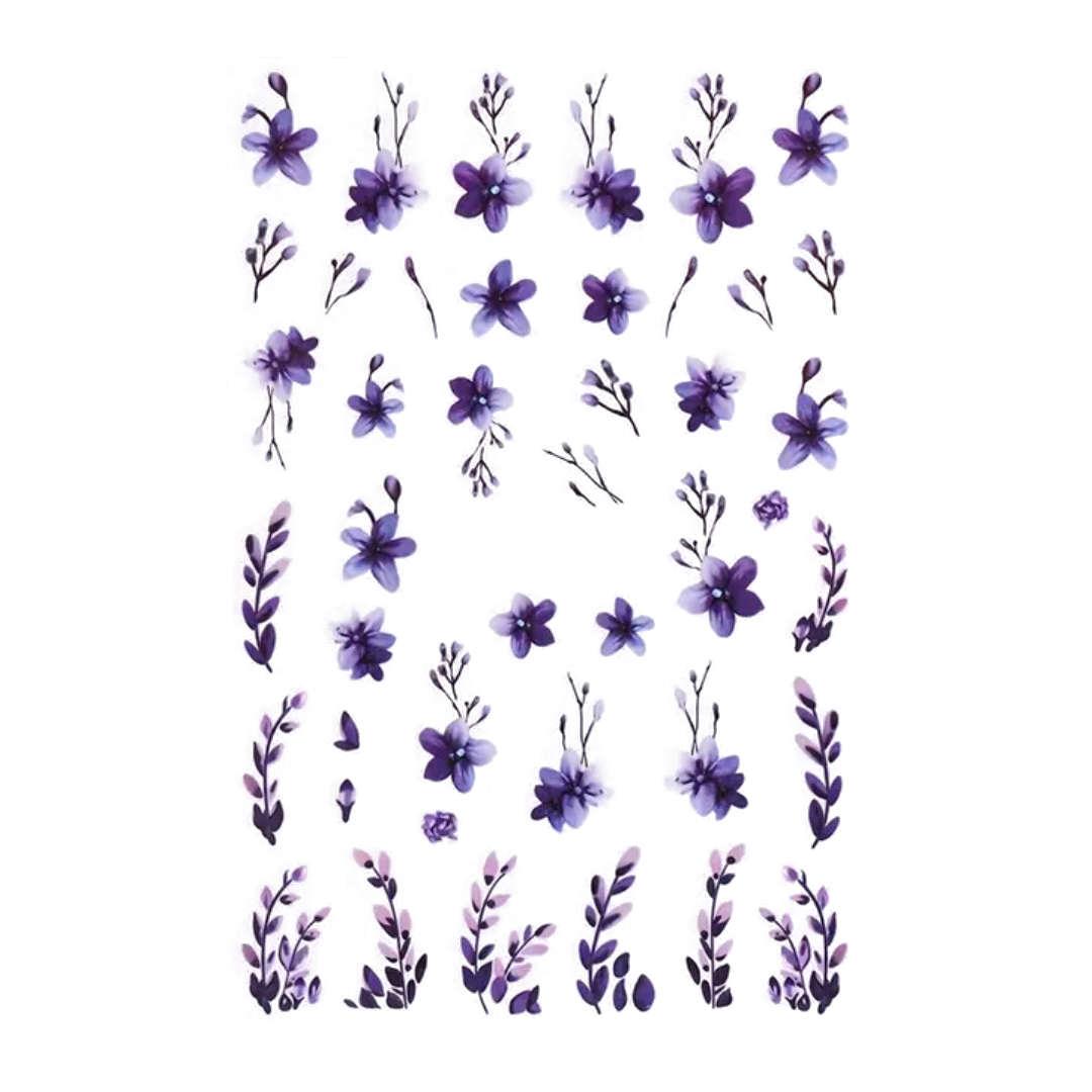 STICKERS - VIOLETTA - Stickers decorazioni unghie per nail art per la primavera
