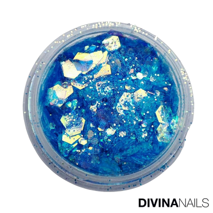 HOLO FLAKES - CORAL BAY - Polvere Glitter brillantini per gel unghie Nail Art 2g - Divina Nails