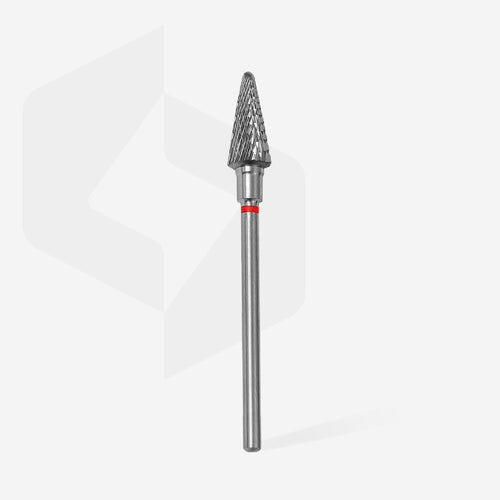 STALEKS FT71R060/14 - CONO GRIT ROSSO - Punta fresa per rimozione semipermanente, gel e acrygel