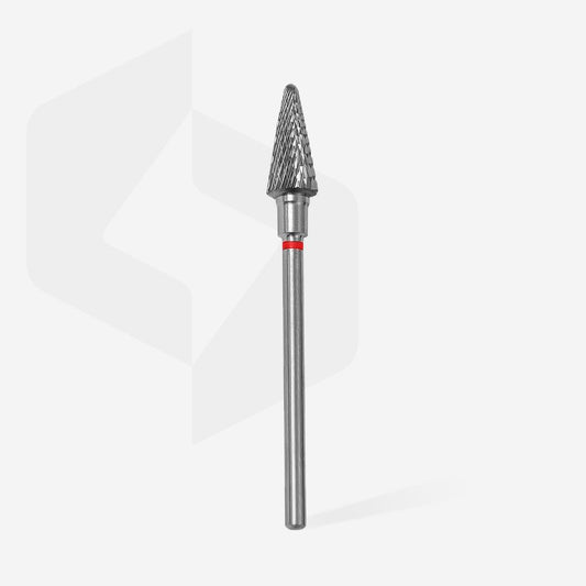 STALEKS FT71R060/14 - CONO GRIT ROSSO - Punta fresa per rimozione semipermanente, gel e acrygel