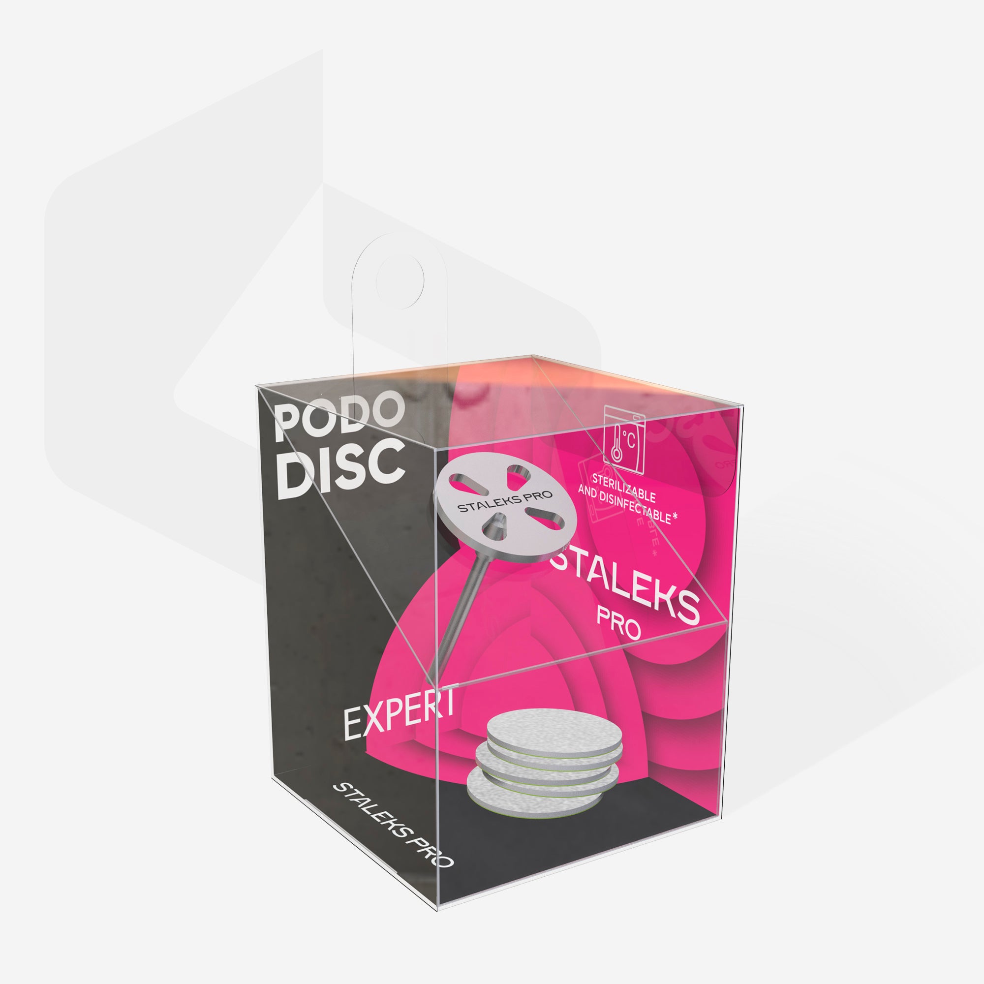 STALEKS EXPERT PODODISC L - Disco per pedicure allungato con lime intercambiabili, grana 180, 25 mm (5 pezzi)