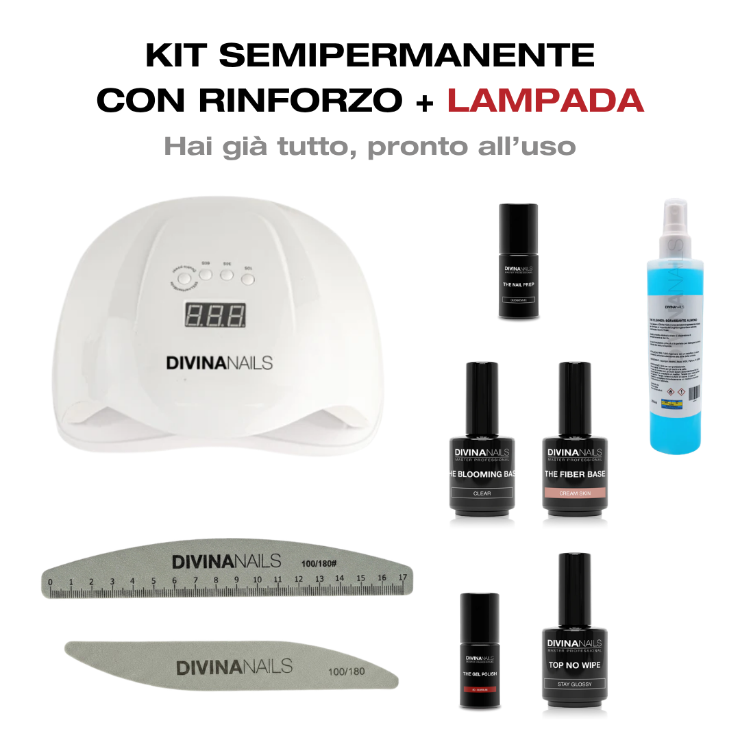 KIT SEMIPERMANENTE RINFORZATO CON LAMPADA - Kit completo