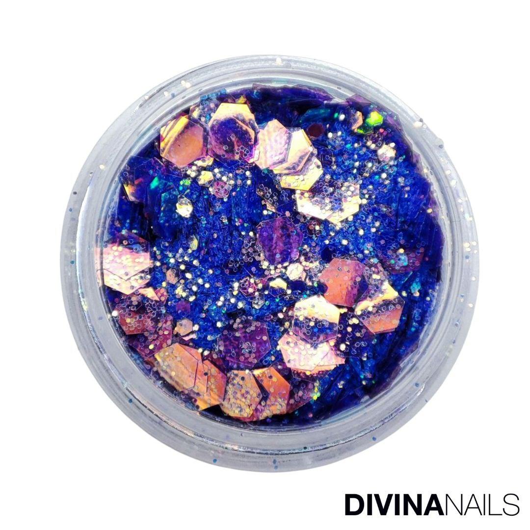 HOLO FLAKES - SIRENA - Polvere Glitter brillantini per gel unghie Nail Art 2g - Divina Nails