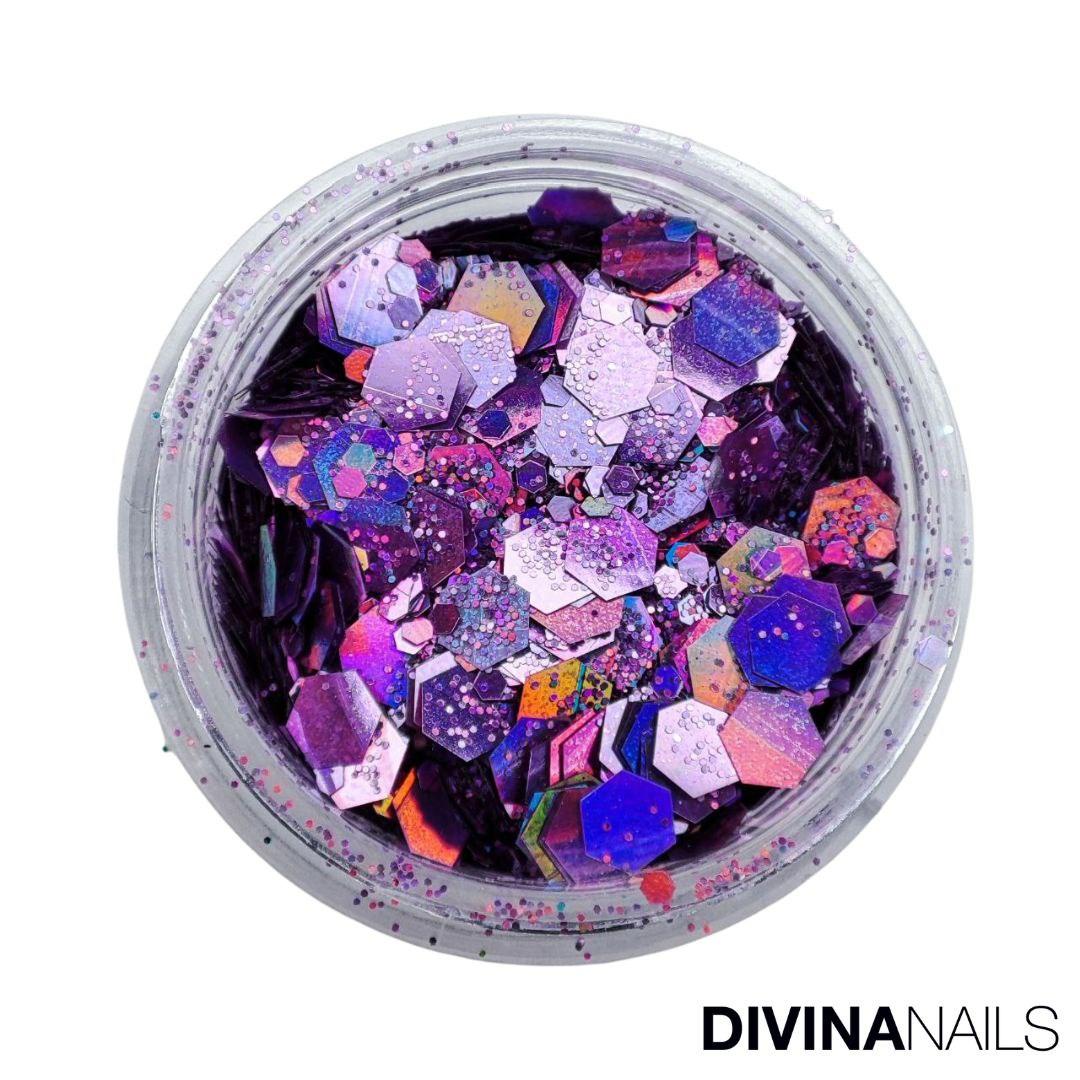 HOLO FLAKES - IRIS - Polvere Glitter brillantini per gel unghie Nail Art 2g - Divina Nails