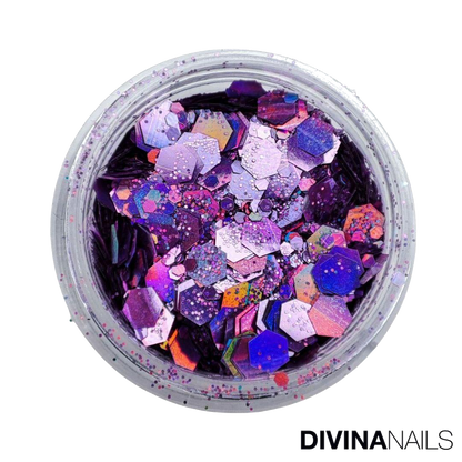 HOLO FLAKES - IRIS - Polvere Glitter brillantini per gel unghie Nail Art 2g - Divina Nails