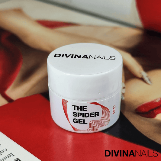 THE SPIDER GEL - RED - Gel elastico per decorazioni Nail Art Rosso 5ml - Divina Nails