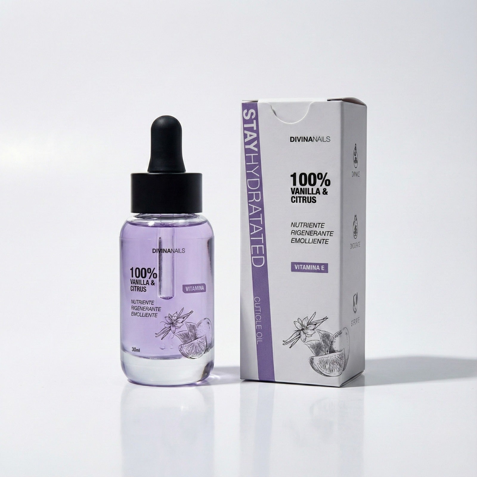 STAYHYDRATATED. - Olio cuticole per unghie idratante mani Vaniglia e Citrus 30ml