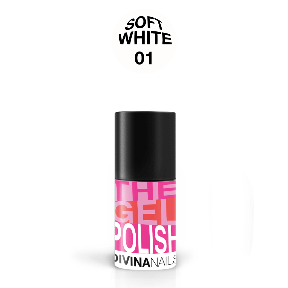 THE GEL POLISH - 01 SOFT WHITE - Semipermanente per unghie da 8ml - Divina Nails