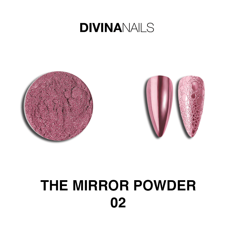THE MIRROR POWDER - 02 - Polvere pigmento effetto specchio cromato per unghie - Divina Nails